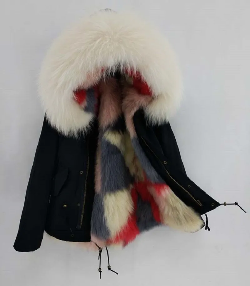 Women's Winter Casual Slim Long Parka With Raccoon Fur