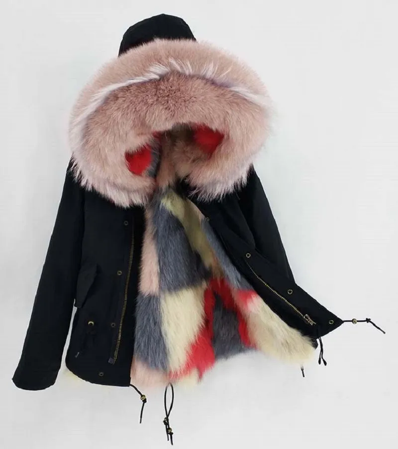 Women's Winter Casual Slim Long Parka With Raccoon Fur