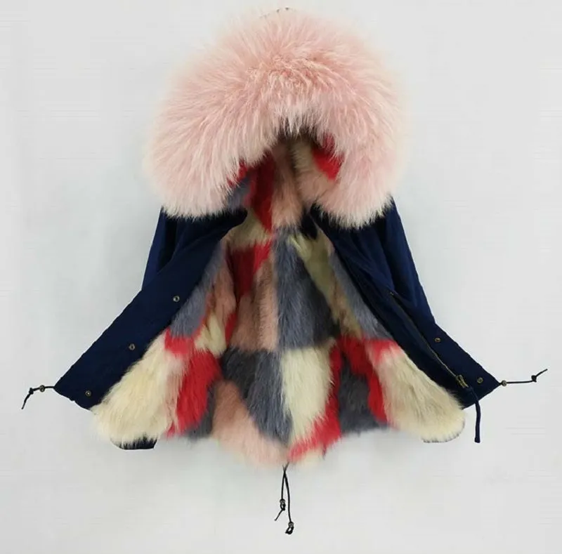 Women's Winter Casual Slim Long Parka With Raccoon Fur