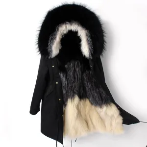 Women's Winter Casual Slim Warm Parka With Fox Fur