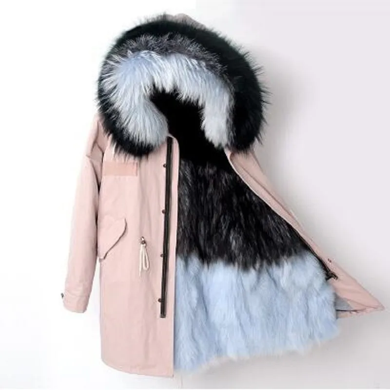Women's Winter Casual Slim Warm Parka With Fox Fur