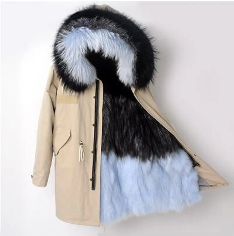 Women's Winter Casual Slim Warm Parka With Fox Fur