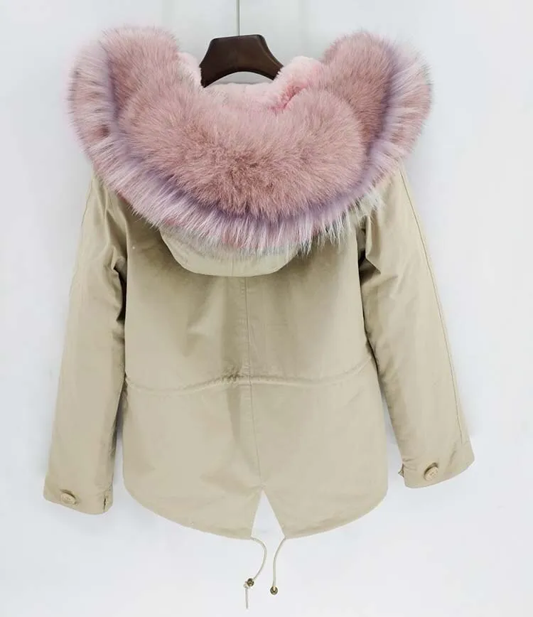 Women's Winter Casual Slim Warm Parka With Raccoon Fur