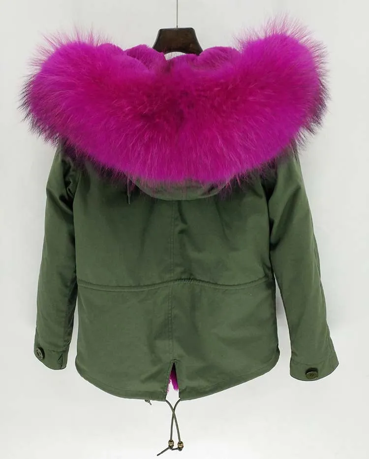 Women's Winter Casual Slim Warm Parka With Raccoon Fur