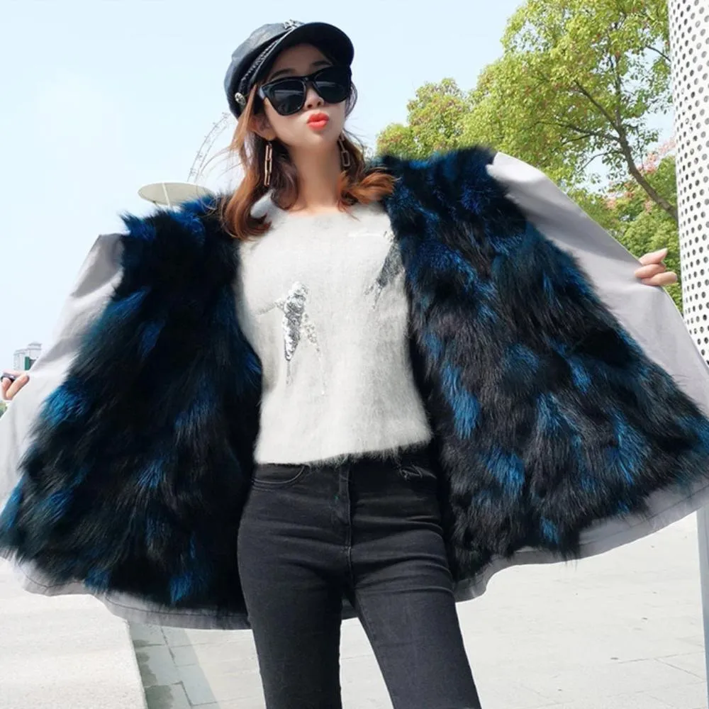 Women's Winter Casual Thick Bat-Sleeved Parka With Fur