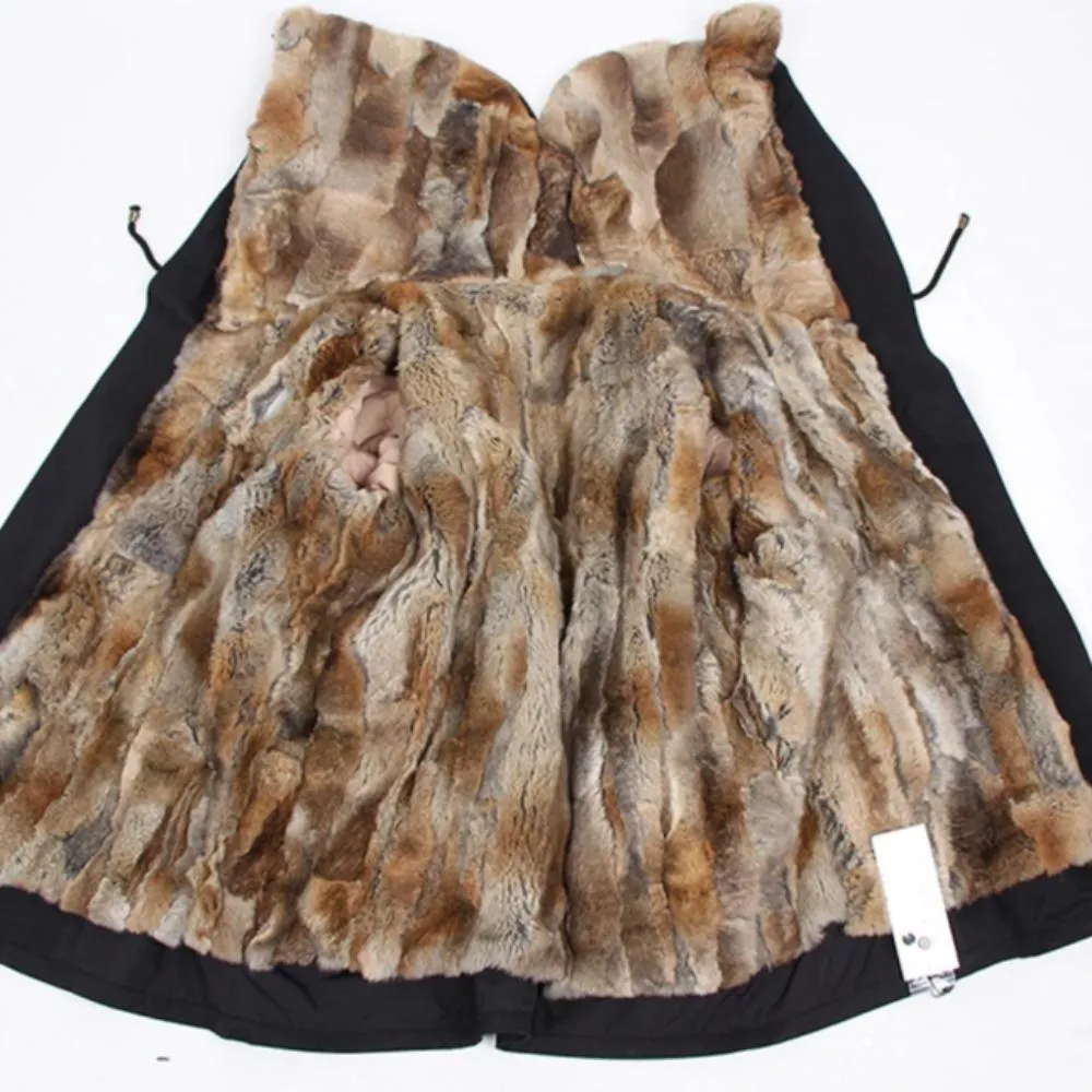 Women's Winter Casual Thick Bat-Sleeved Parka With Fur