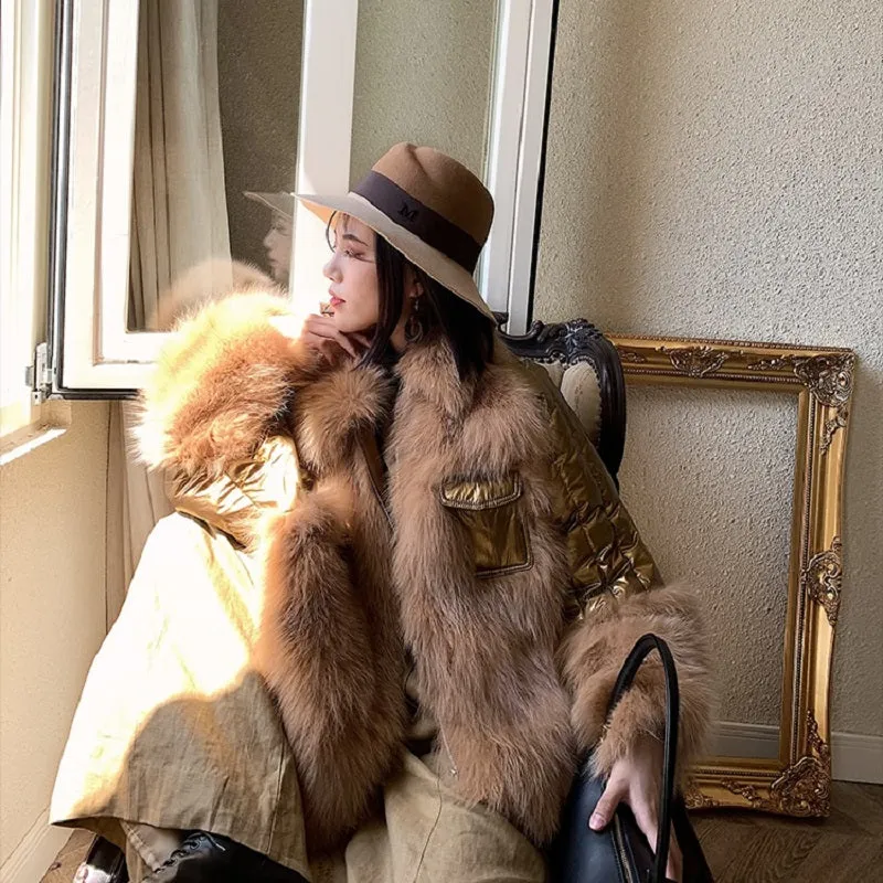 Women's Winter Casual Thick Loose Coat With Fox Fur