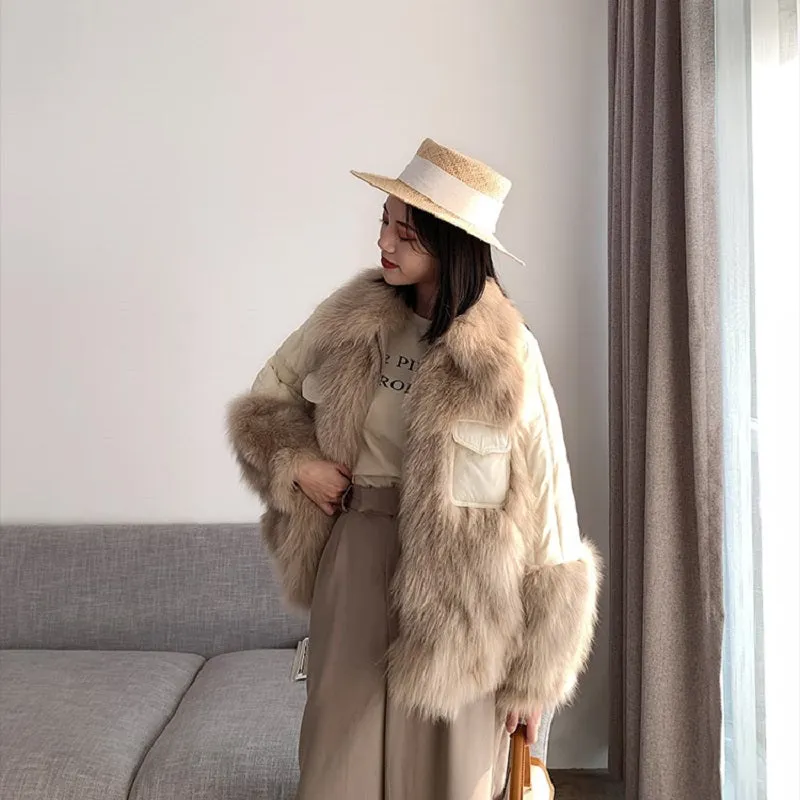 Women's Winter Casual Thick Loose Coat With Fox Fur