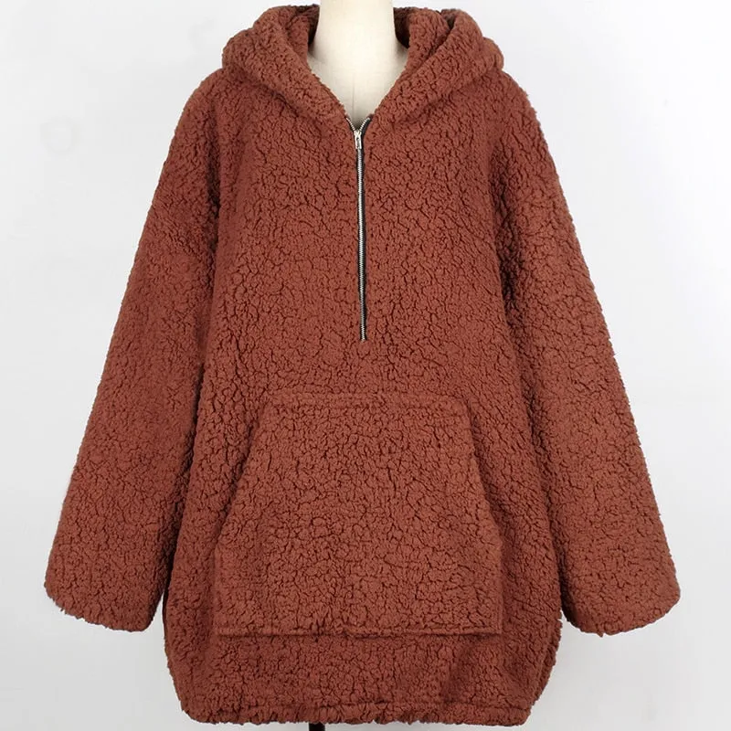 Women's Winter Faux Lambs Wool Jacket