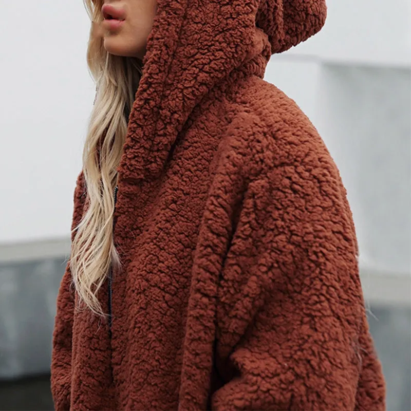 Women's Winter Faux Lambs Wool Jacket