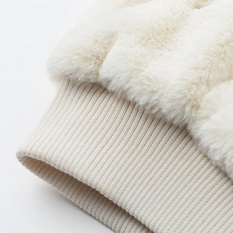 Women's Winter Furry Faux Fur Casual Bomber