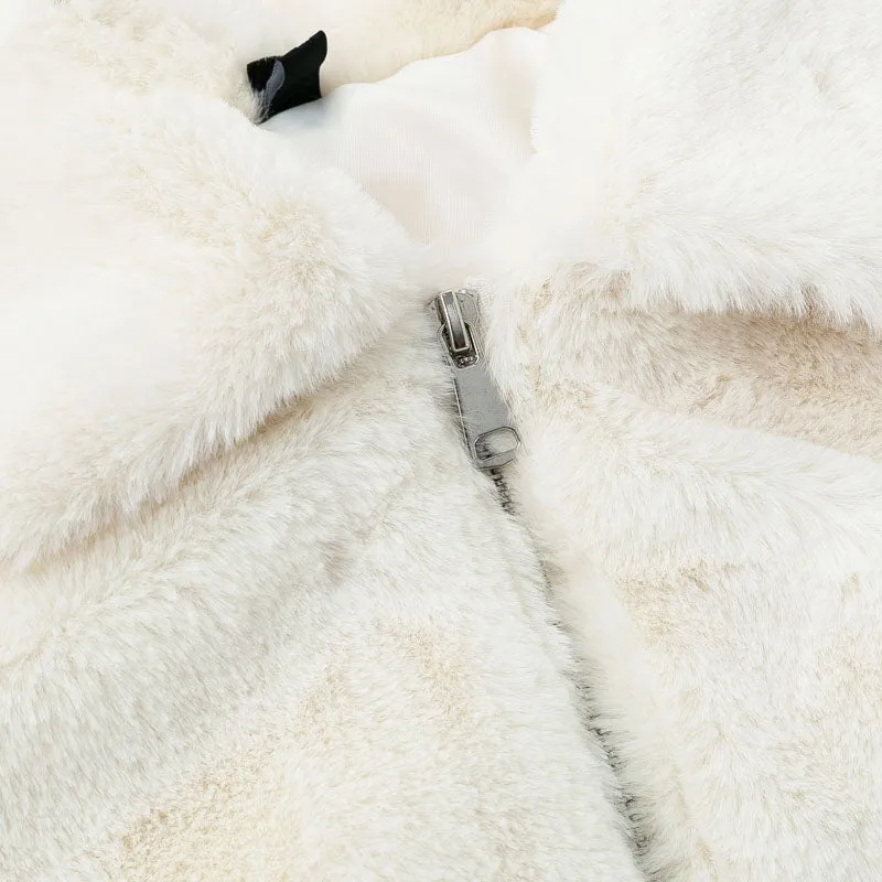 Women's Winter Furry Faux Fur Casual Bomber