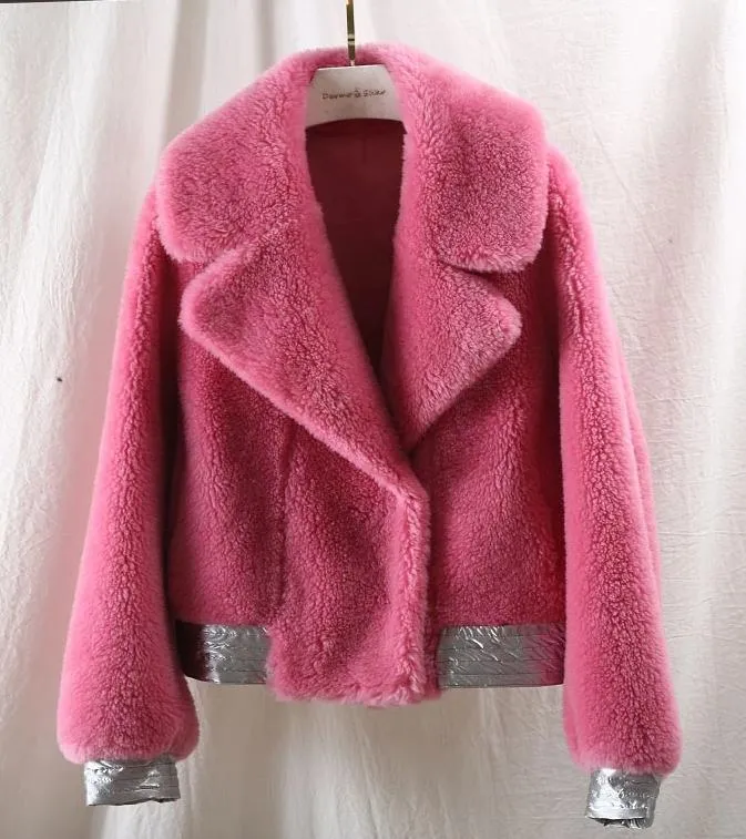 Women's Winter Wool Short Slim Thick Parka