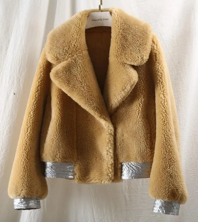 Women's Winter Wool Short Slim Thick Parka