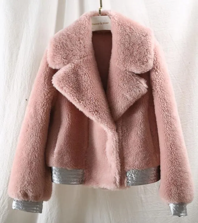 Women's Winter Wool Short Slim Thick Parka