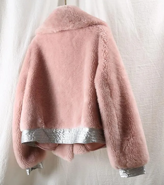 Women's Winter Wool Short Slim Thick Parka