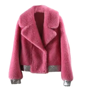 Women's Winter Wool Short Slim Thick Parka
