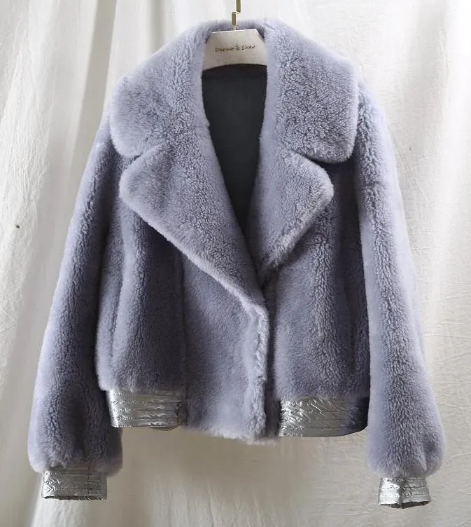 Women's Winter Wool Short Slim Thick Parka