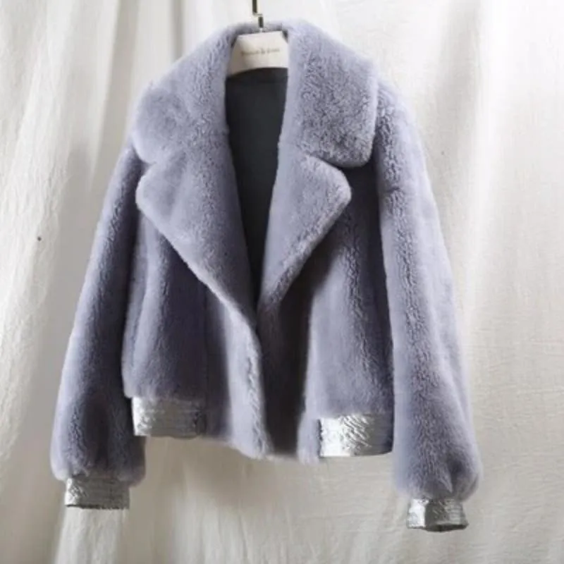 Women's Winter Wool Short Slim Thick Parka