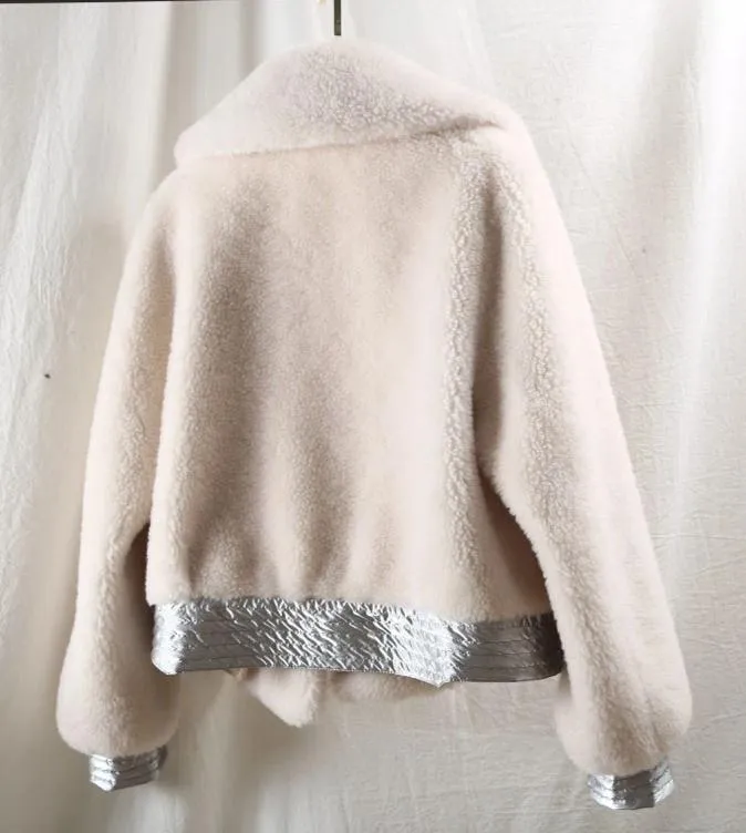 Women's Winter Wool Short Slim Thick Parka